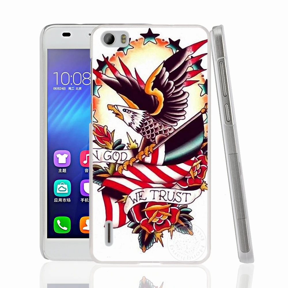 HAMEINUO Якорь птица татуировки сотовый телефон чехол для huawei honor 3C 4A 4X 4C 5X 6 7 8 Y3 Y5 Y6 2 II