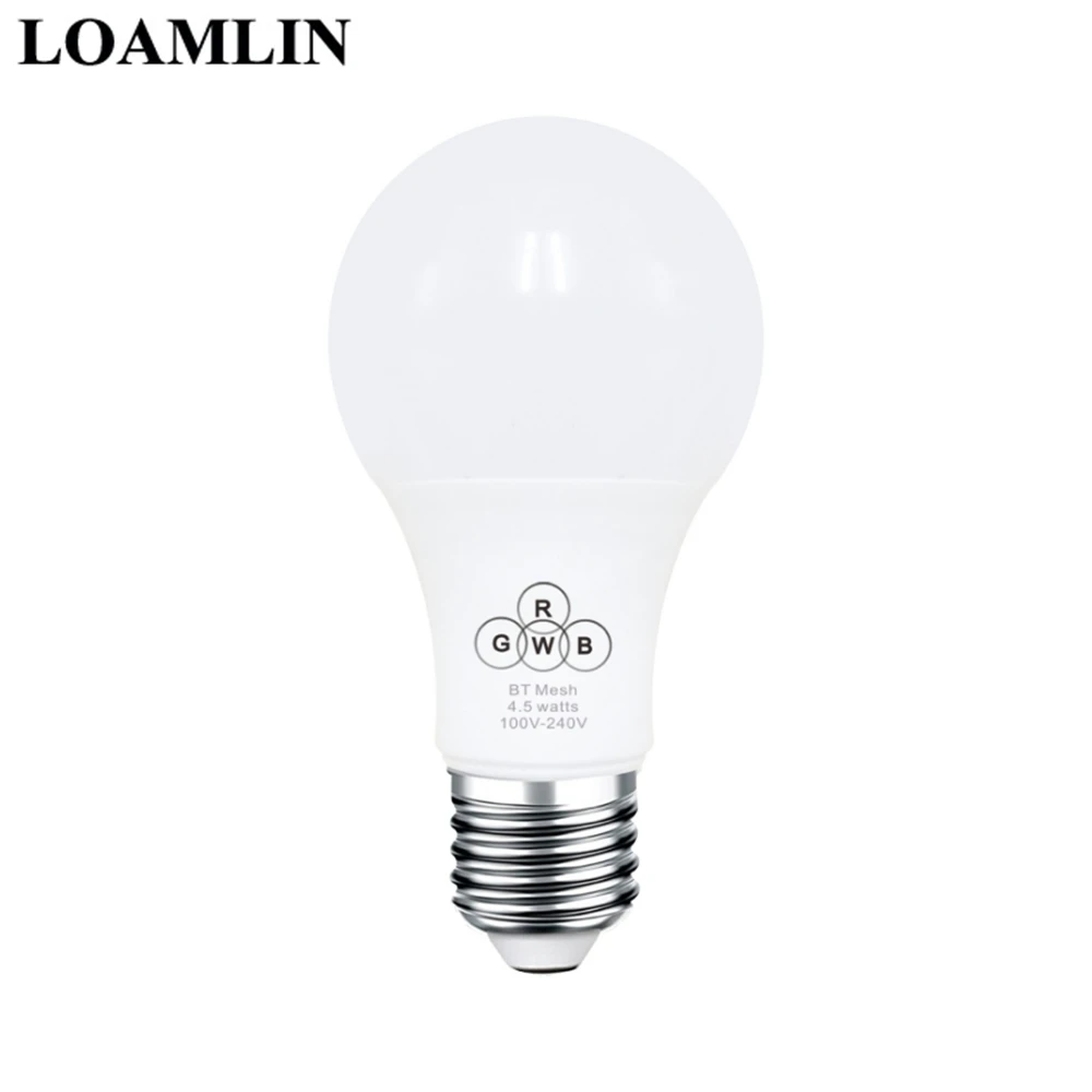 Bluetooth RGBW 4 5 Вт светодиодная лампочка BT сетка Группа Смарт светильник лампа