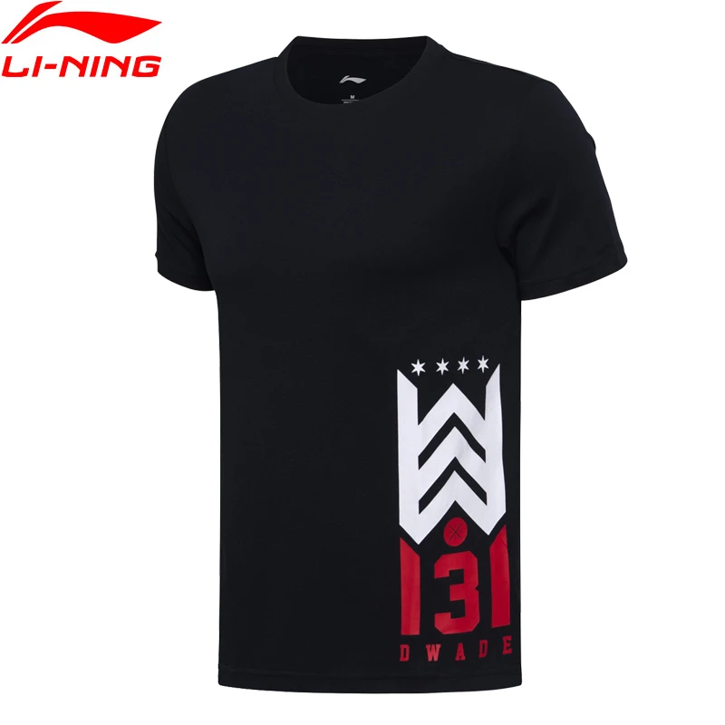 Li Ning мужские баскетбольные майки с коротким рукавом и подкладкой из 100% хлопка