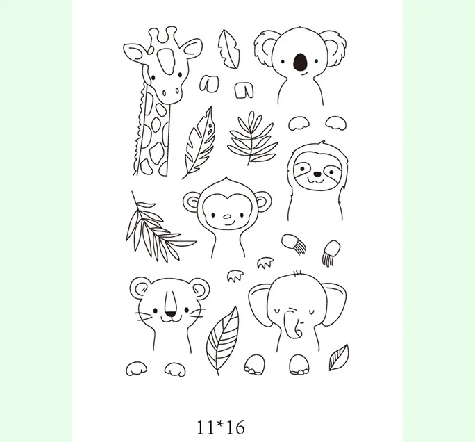 Прозрачные штампы с животными для скрапбукинга DIY/изготовление карт/детское