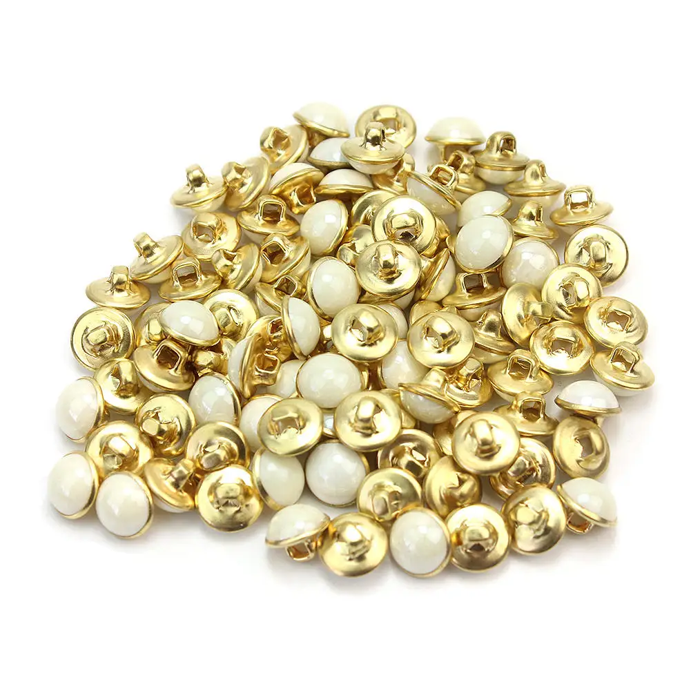 100 шт./лот пуговицы из искусственного жемчуга милые белые полукруглые с имитацией