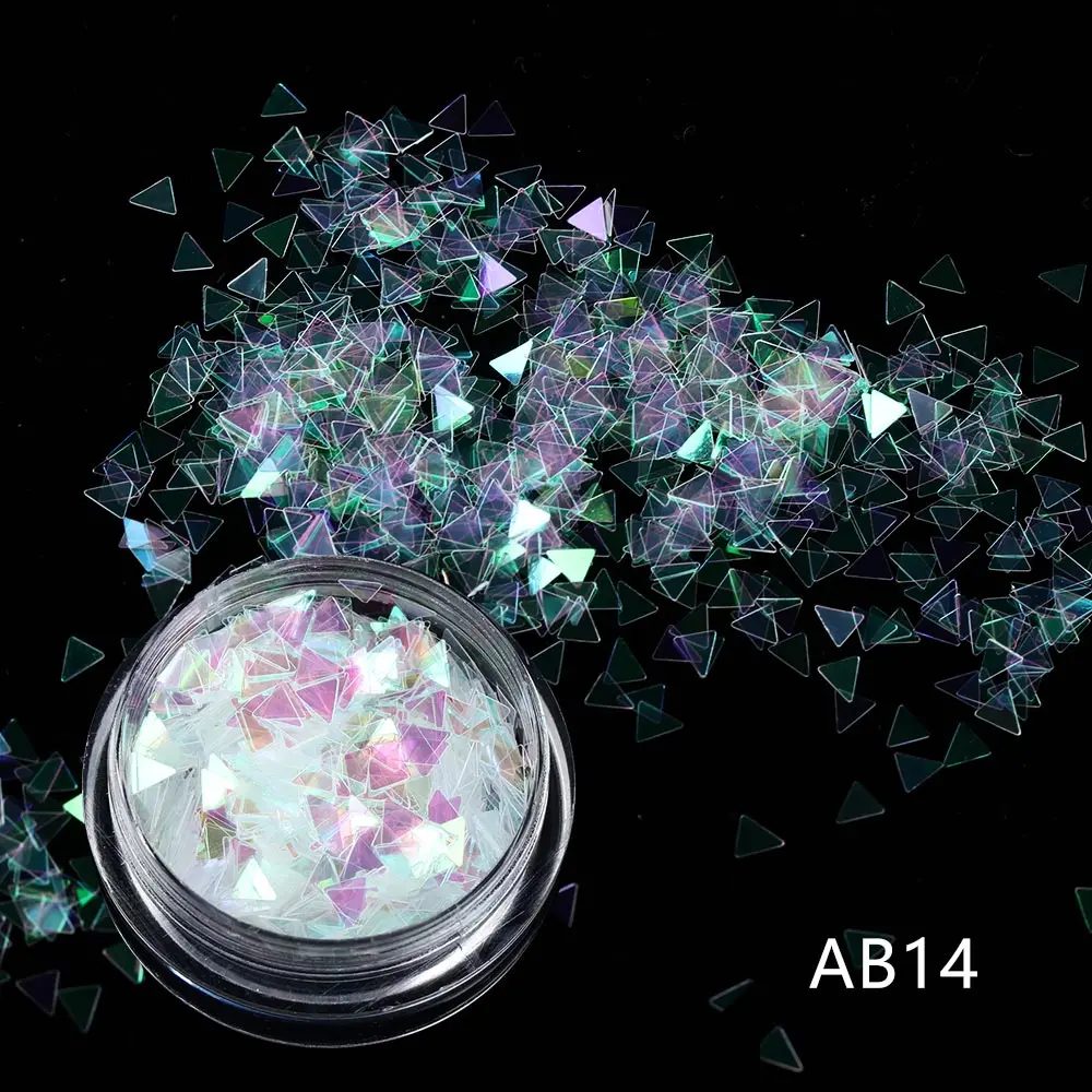 AB14 1 коробка полная красота AB Хамелеон цвет блестки дизайн ногтей блестки хлопья УФ гель лак звезды сердце Цветы Декор DIY маникюр - Цвет: AB14
