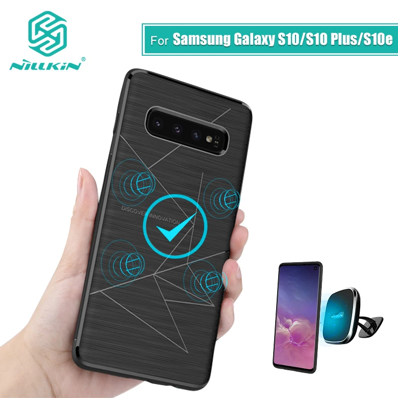 NILLKIN Магнитный Qi беспроводной зарядный приемник чехол для Samsung Galaxy S10 6 1 Для Plus