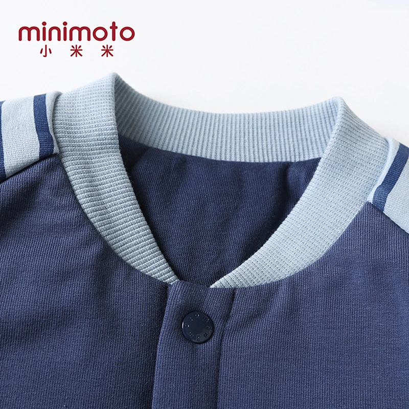 Minimoto/детский стеганый толстый хлопковый свитер пальто зимняя верхняя одежда с