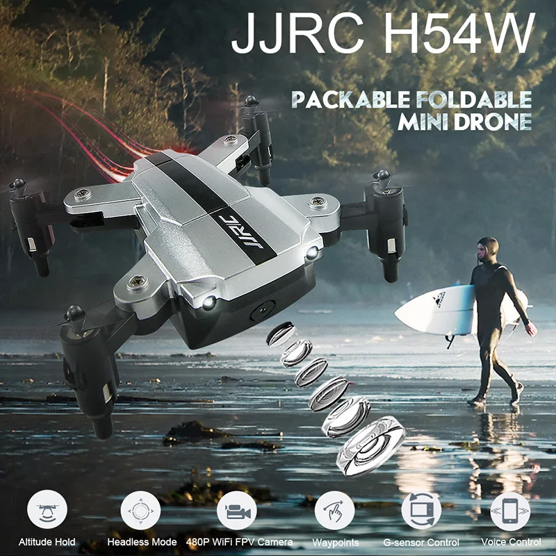 JJRC H54W RC игрушки Квадрокоптеры складные мини Квадрокоптер WiFi fpv камера Waypoints g