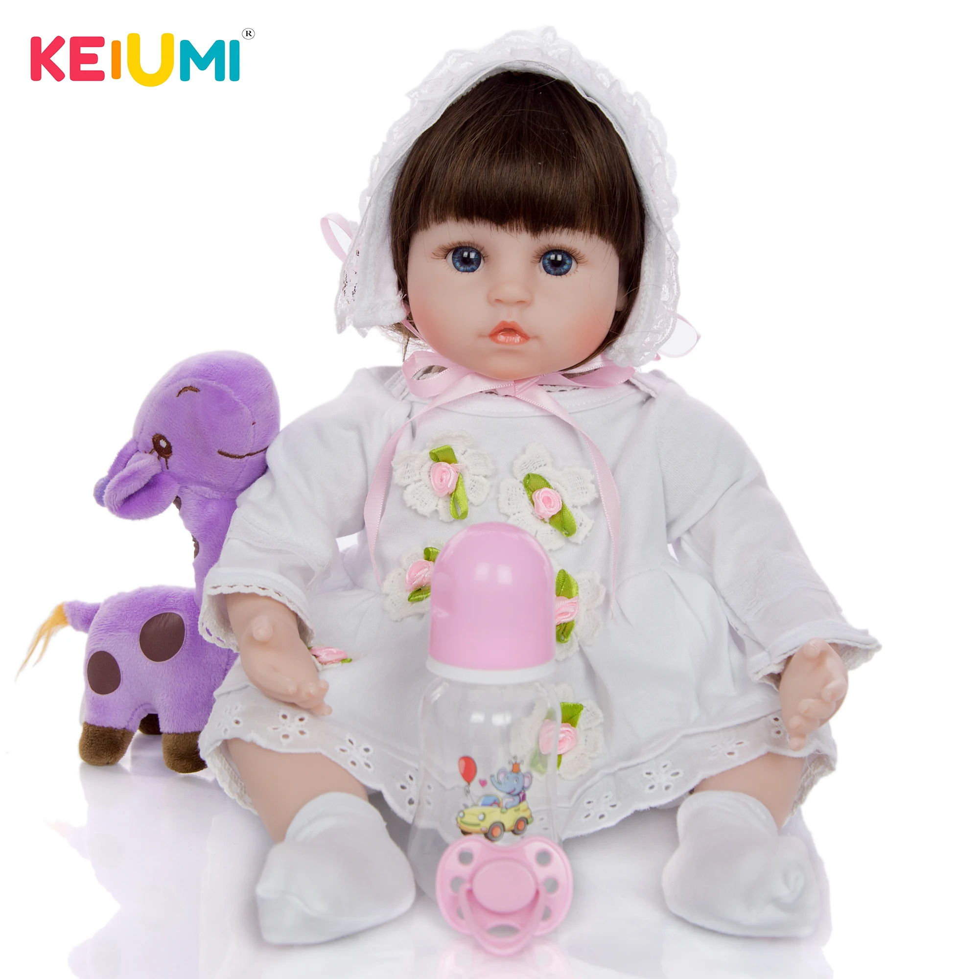 KEIUMI реалистичные куклы для новорожденных девочек 18 дюймов мягкая силиконовая