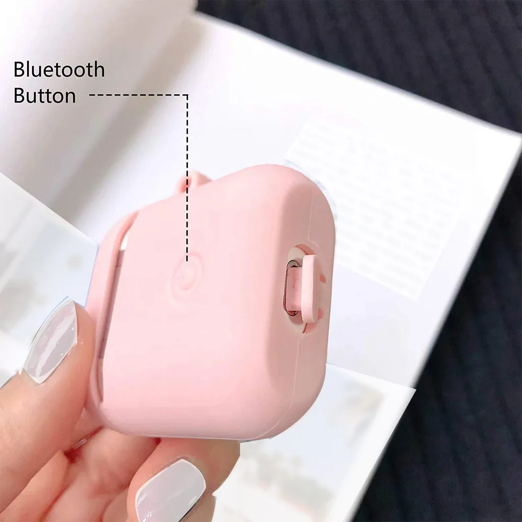 Силиконовый чехол для наушников VOBERRY с милым мультяшным розовым поросенком