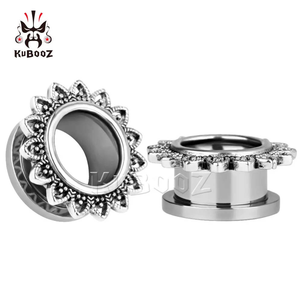 Серьги вкладыши KUBOOZ из нержавеющей стали ювелирные расширители для тела оптовая