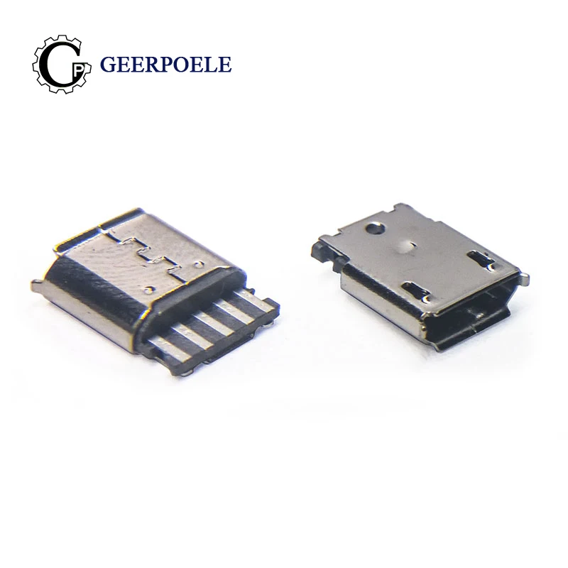 10/20 шт./партия 5Pin USB коннекторы типа B V8 Warp Edge разъем Micro гнездовой порт штепсельная