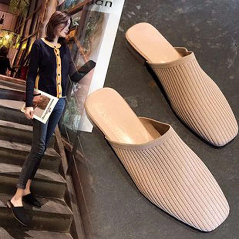 2019 Модные женские летние тапочки Прочные Стрейчевые тканевые Вьетнамки с