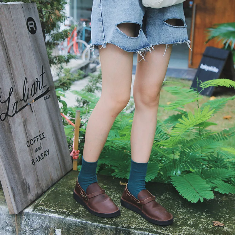 New Product Korean Style Women Harajuku Art Streetwear Funny Happy Socks Cute Candy Color Heap For Girl Gift | Женская одежда