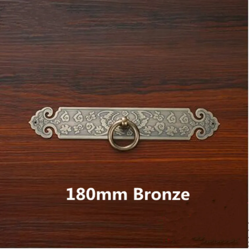 Сельский ретро латунная мебель ручки для дверей желтая ручка кольца с задней