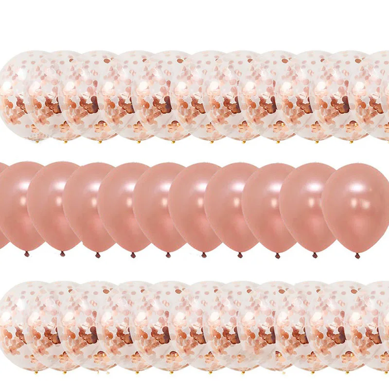 201930 шт шар цвета розового золота набор Конфетти День рождения воздушный юбилей