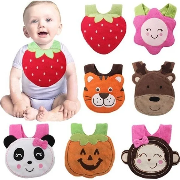 Детские нагрудники водонепроницаемые Слюнявчики с 3-слойной вышивкой