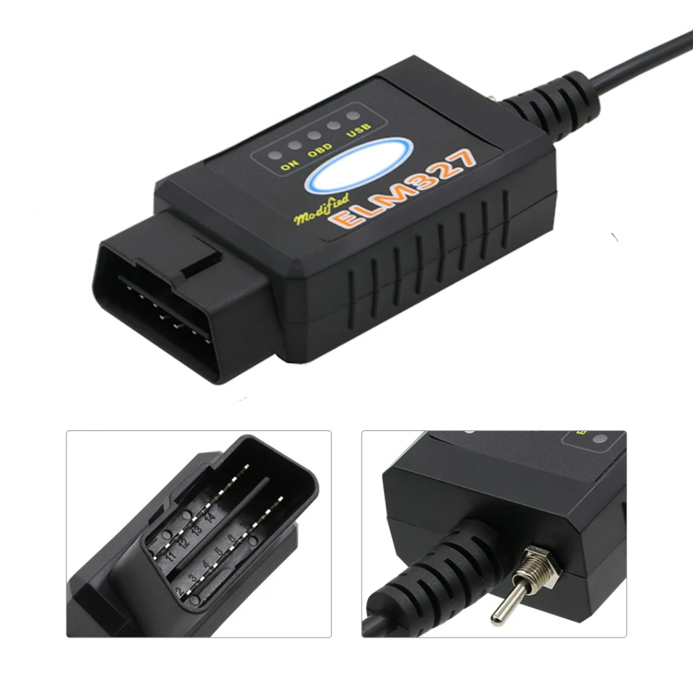 Pic18f25k80 для Ford ELM 327 USB чип FTDI в красный горошек с выключателем Forscan HS CAN/MS может
