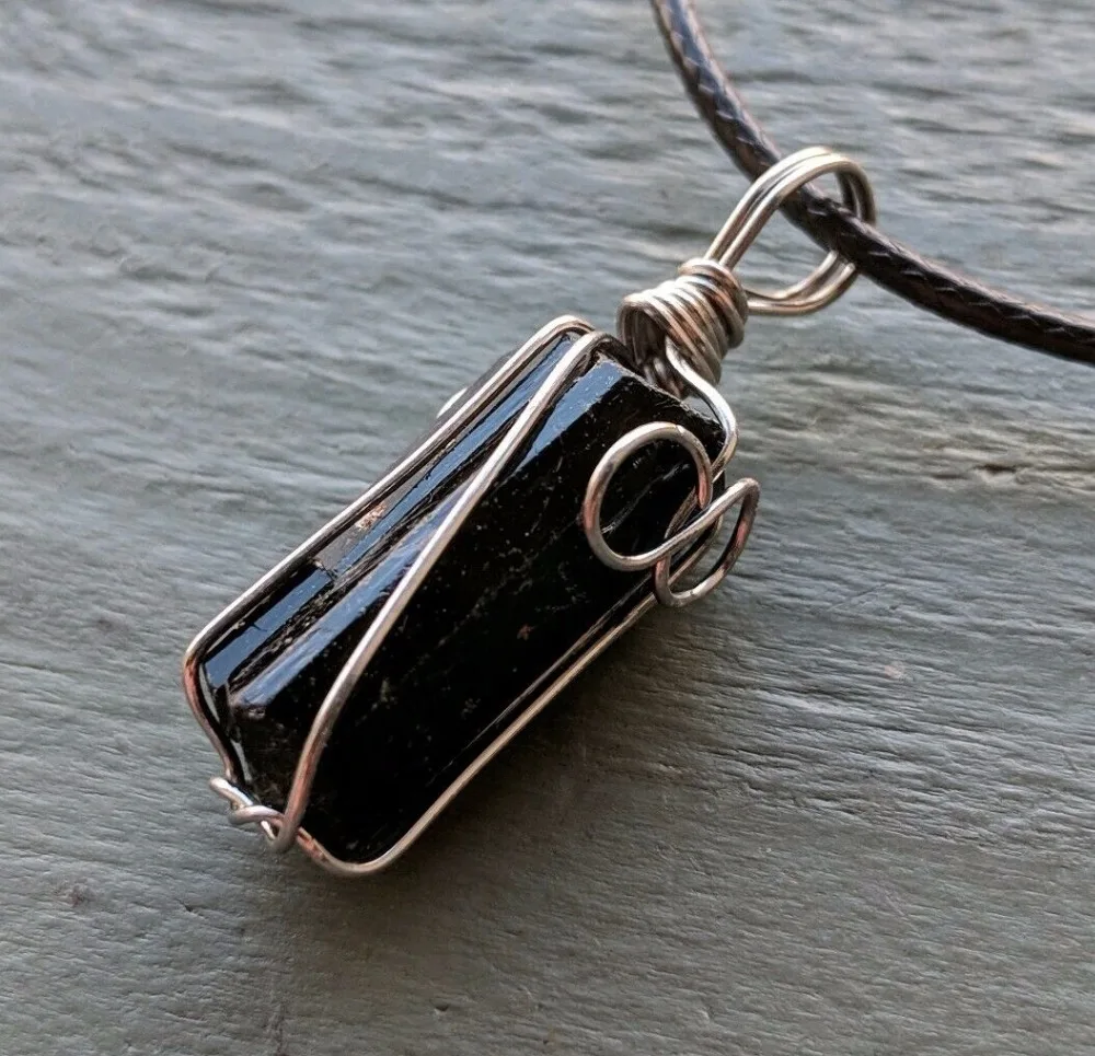 Натуральные агрицит шорл камень необработанные камни черный турмалин ожерелья