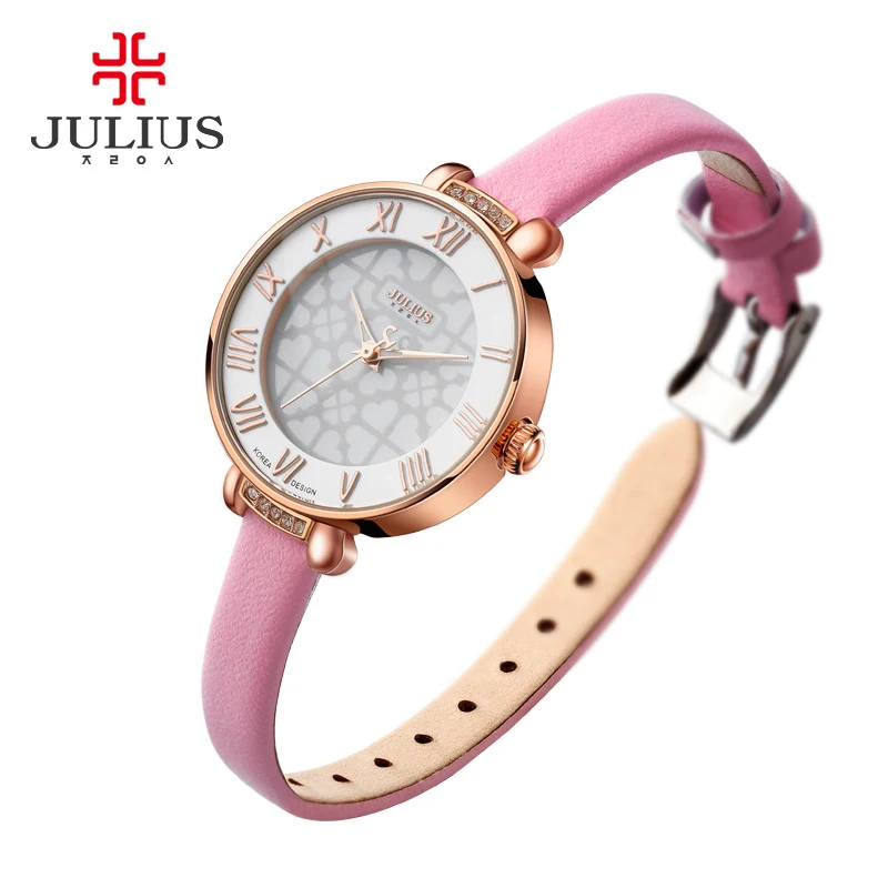

Women's Watches Waterproof Resistant JULIUS Retro Thin Leather Hollow Out Simple Desigh Exquisite Craftsmanship Nice Fashion Box