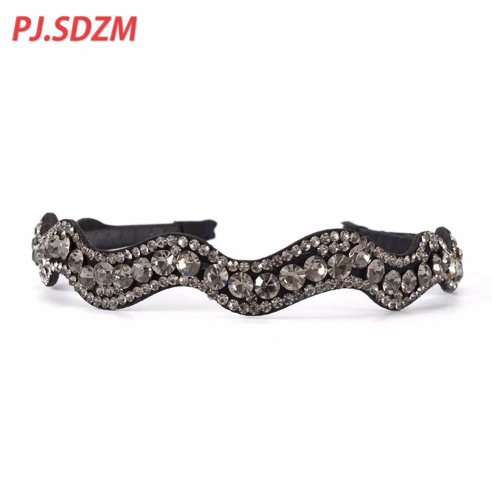 Модные женские аксессуары для волос PJ.SDZM роскошные повязки с кристаллами