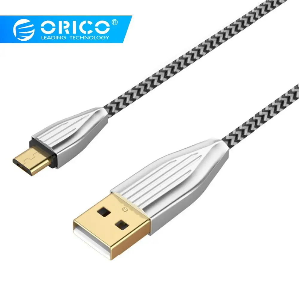 ORICO 2.1A Плетеный чемодан из нейлона стиль серии Android USB Type A к Micro 1 м кабель для