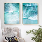 Настенная картина океанская волна, холст для пляжа, серфинга, воздушные принты, скандинавские плакаты, Современный Пляжный Пейзаж, украшение для гостиной