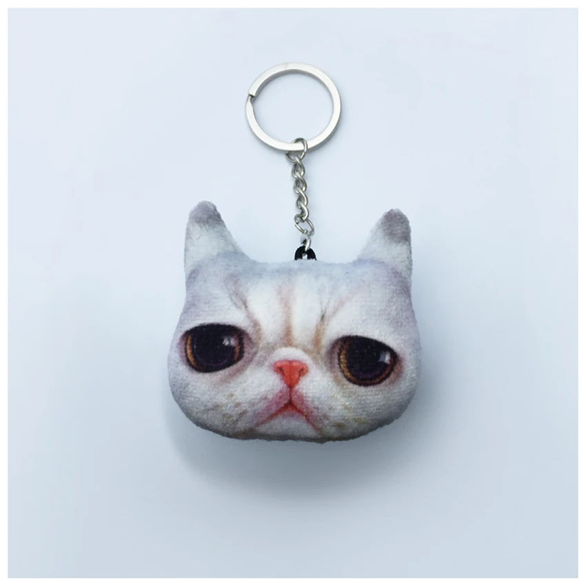 Fashion Metal 3D Car Keychain Dog Cat Key Ring Pet Cute Chain For BMW Ford Toyota Nissan Honda Auto Styling Accessories | Автомобили и