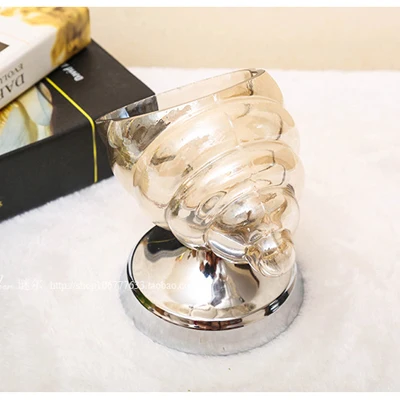 silver small Пыленепроницаемые десертные банки для конфет, стеклянные бутылки, креативные банки для конфет, коробки для хранения чая, домашний Свадебный декор - Цвет: silver small