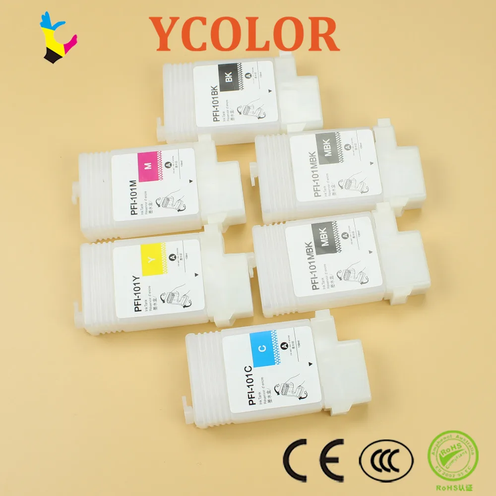 Многоразовые чернильные картриджи для Canon IPF605/650/655/750/755/605L 130 мл с чипом PFI