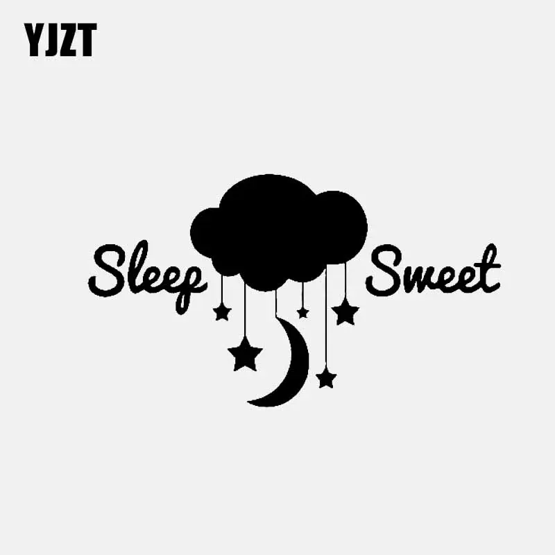 

YJZT, 16 см * 9,1 см, милая наклейка со звездами и облаками, черная/Серебристая фотография