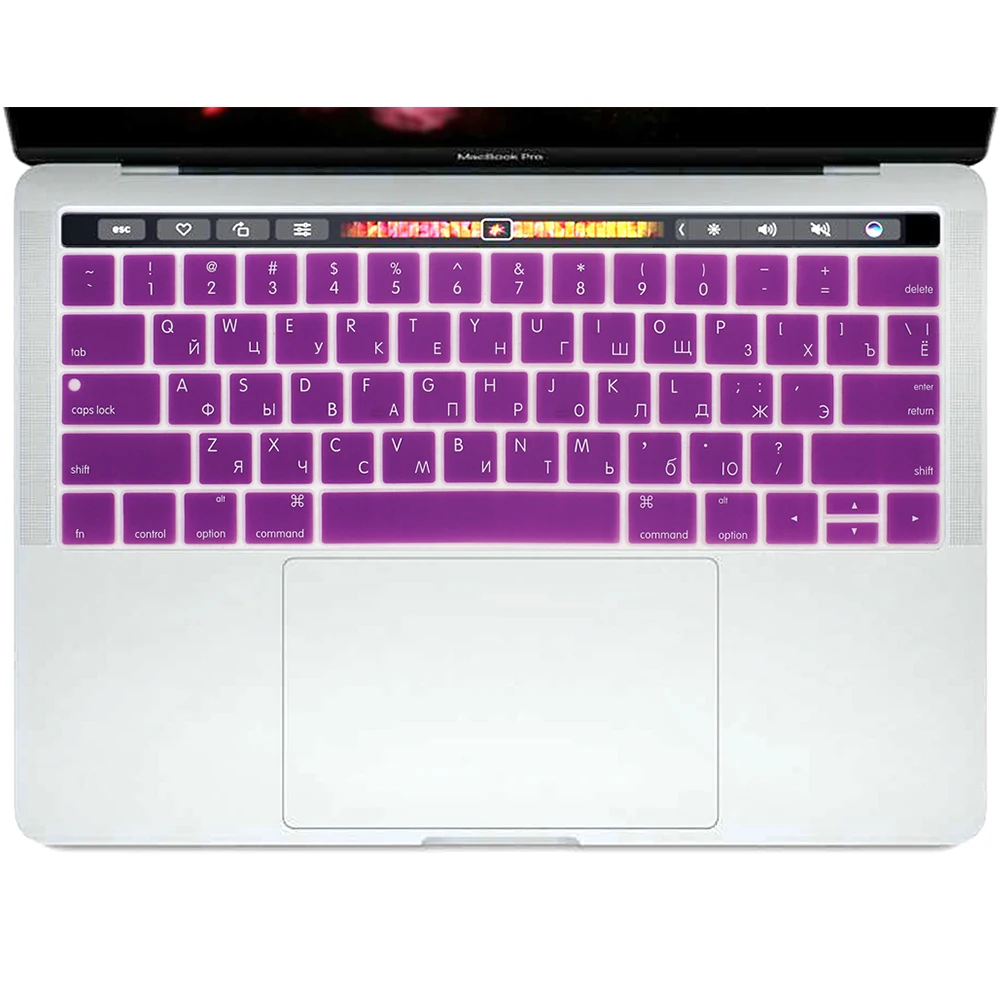 Силиконовый чехол-клавиатура для MacBook Pro 13 15 Retina с сенсорной панелью A1989 A1990 &amp A1706