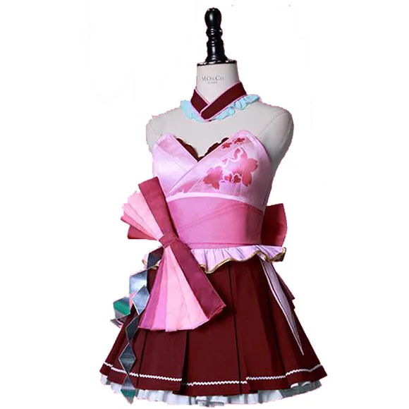 

Cosplay Japan Vocaloid Megurine Luka boy/ Girl pink lovely dress 6pcs Cos Clothes