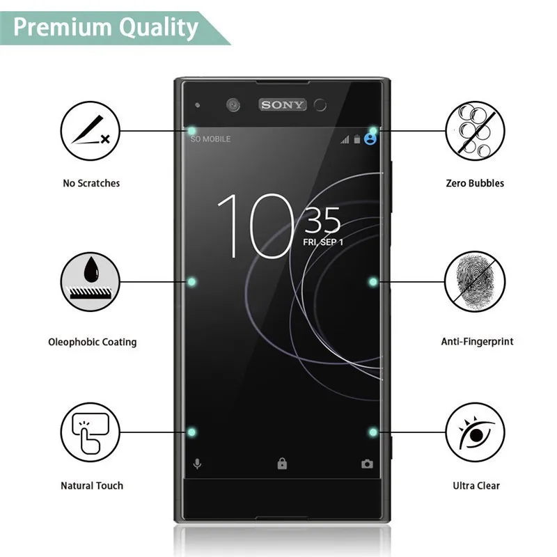 Защитное стекло с полным покрытием для Sony Xperia XA 1 XA1 XA2 Ultra Plus XZ1 Compact XZ S защитный