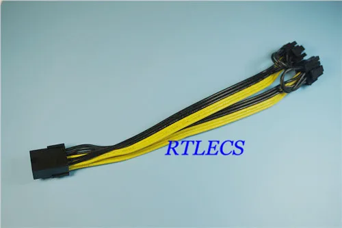 10 шт. GPU PCI-E PCIE 8 p разъем к двойному pin 6 + 2 видеокарта кабель адаптера питания 18AWG RoHS |