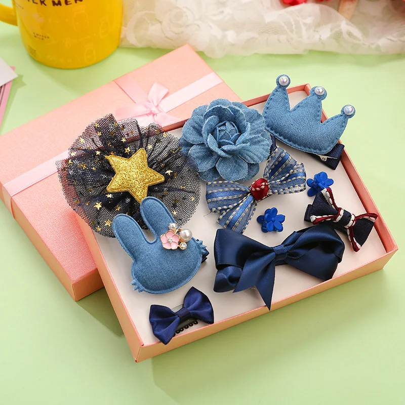 1Set New Baby Girls Hand-made Exquisite Ribbon Lace Bow Flower Hairpins Cute Princess Hair Clips Hairgrips Kids Accessories | Детская