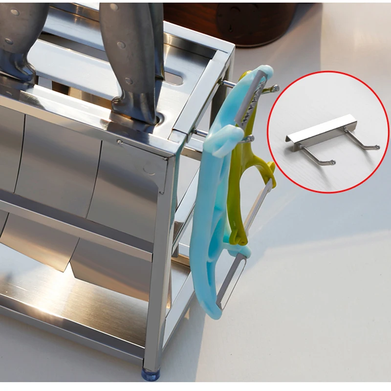 Универсальный держатель для кухонных ножей из нержавеющей стали черный