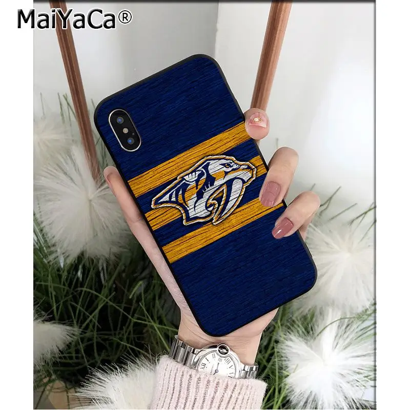 A7 MaiYaCa Nashville Predators ТПУ Мягкие аксессуары для телефонов чехол для телефона для iPhone 5 5Sx 6 7 7plus 8 8Plus X XS MAX XR - Цвет: A7