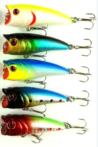 6 см 7 г Yomores Безгубый Crankbait Поппер Приманки Иска Искусственный Пункт Pesca 5 шт./лот 8 #