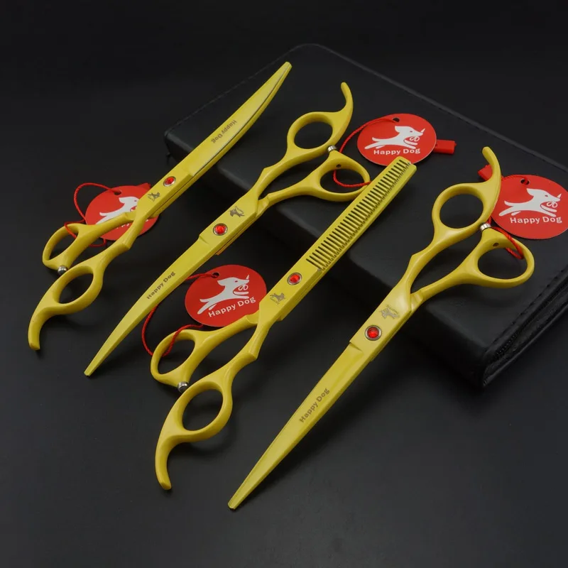 7 дюймов Профессиональные ПЭТ Уход за лошадьми ножницы прямые и филировочные &