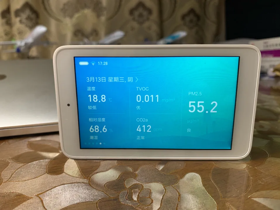 Детектор воздуха Xiaomi Mijia, высокоточный датчик, сенсорный экран 3,97 дюйма, USB интерфейс, Погодный датчик PM2.5 CO2a, датчик влажности