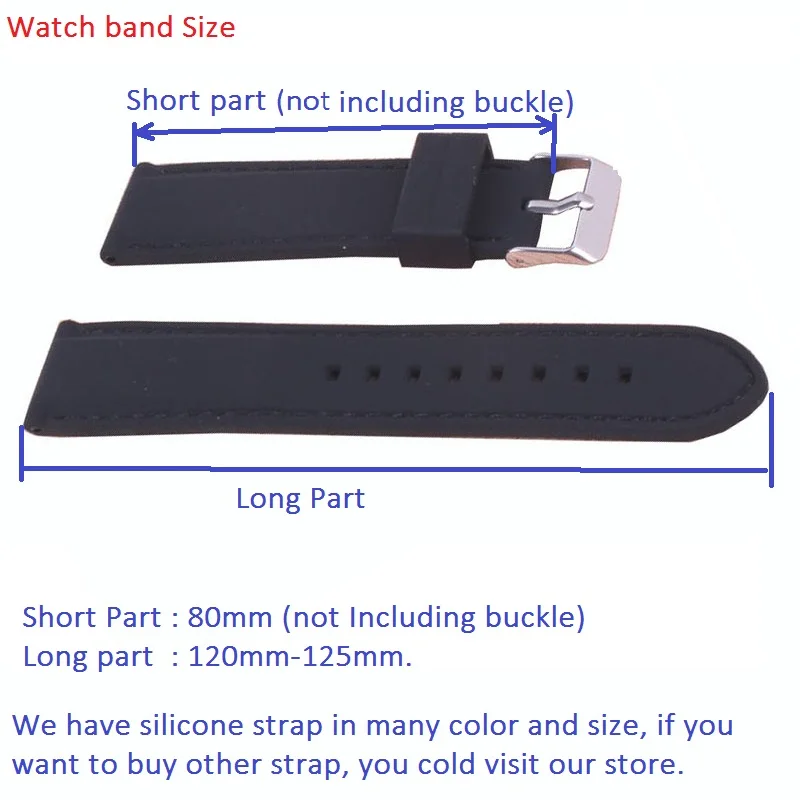 Wholesale 10pcs Solid Watch Silicon Rubber 18mm 20mm 22mm 24mm  Multi Color Army Military watchbands Strap Bands Buckle 18mm