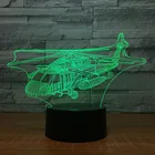Вертолет ночник Творческий семь цветов Led 3d светильники рождественские украшения подарок для детской комнаты огни