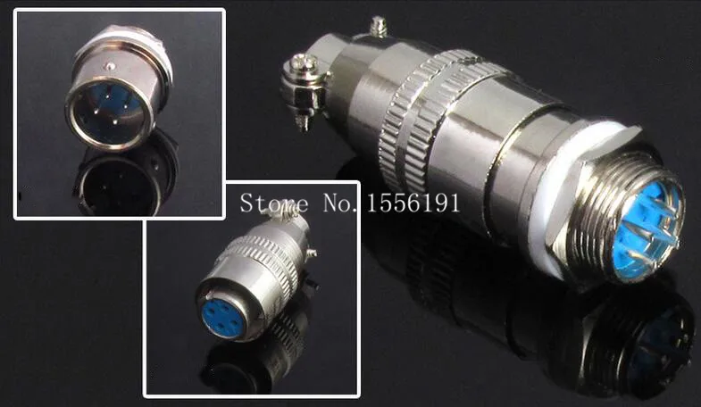 5 комплектов/комплект 4 PIN 12 мм XS12 винтовой авиационный разъем XS12J4Y