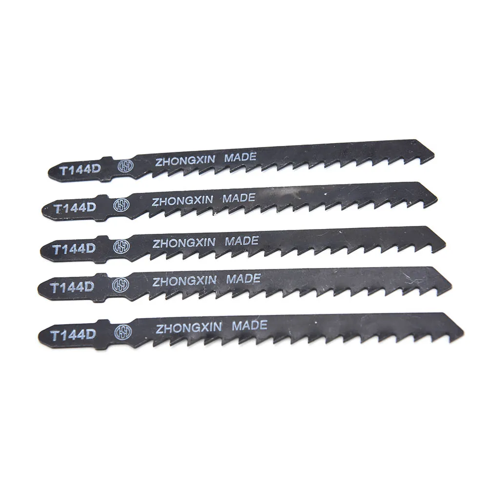 

5PCS/SET 244DHCS T-Shank Jigsaw Blades Curve Cutting Tool Kits For Wood Plastic 100mm High-carbon steel