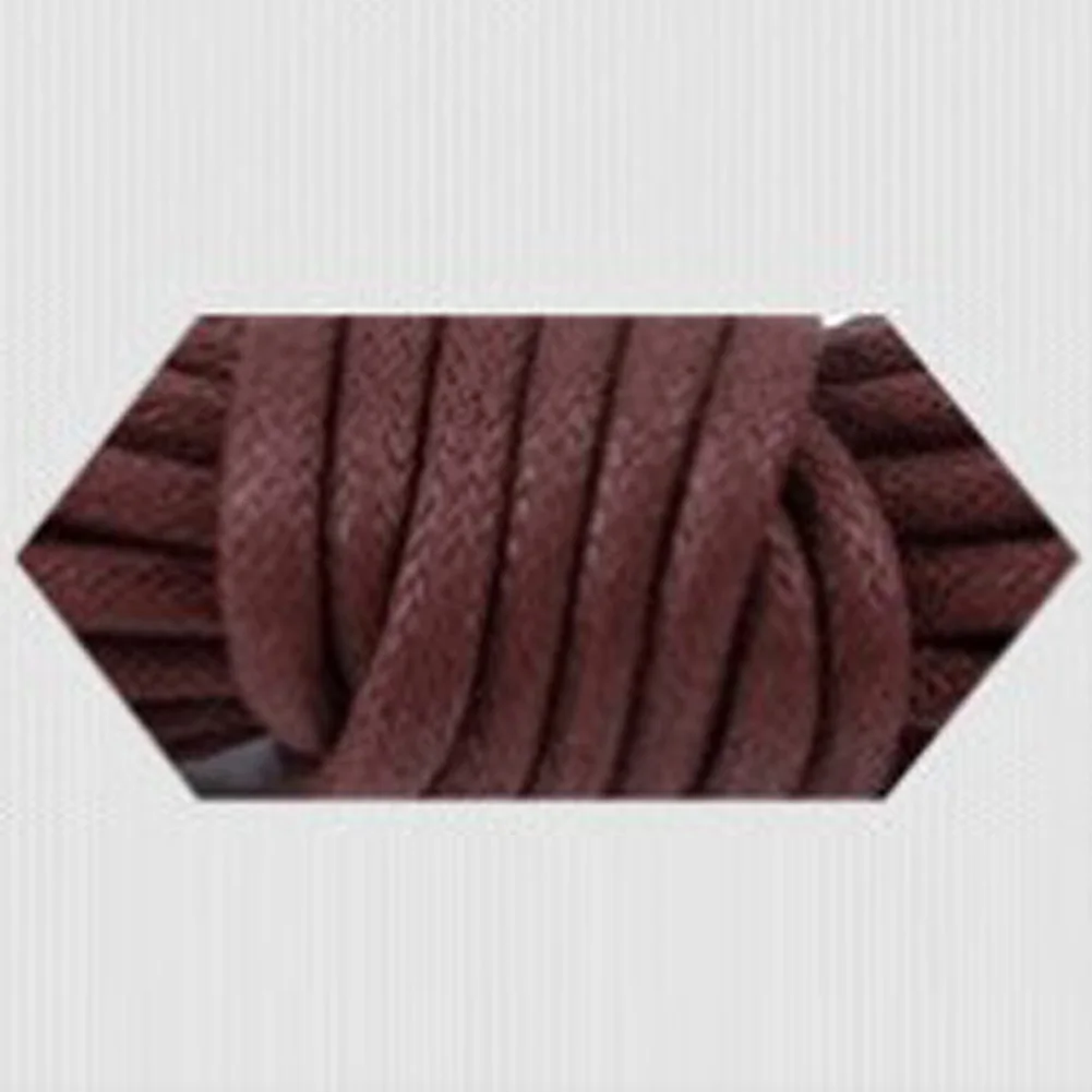 dark brown Круглые Шнурки Вощеные Цветные шнурки для кожаной обуви шнурки с круглыми шнурками Ботинки martin спортивная обувь веревки 8 цветов - Color: dark brown