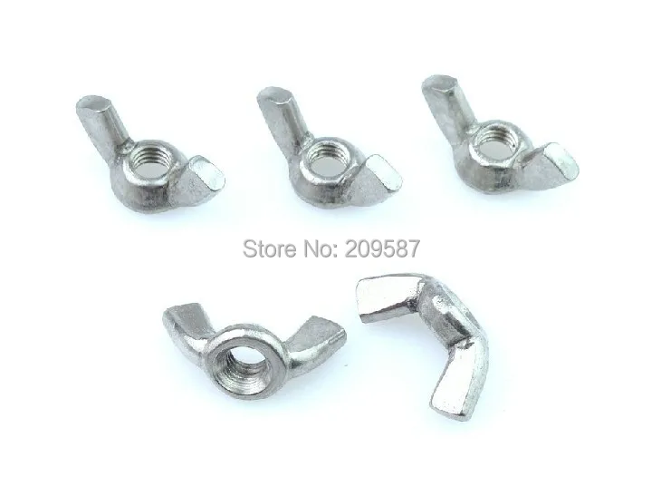 20 шт. Метрическая резьба M4 304 крылые гайки из нержавеющей стали гайки-бабочки |
