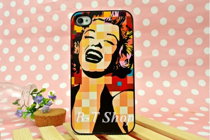 2 Patterns Retail Packing Sexy Lady Marilyn Monroe Cell Phone Cases&Covers For Iphone 4/4S&5/5S Protection Cellular Accessories |
