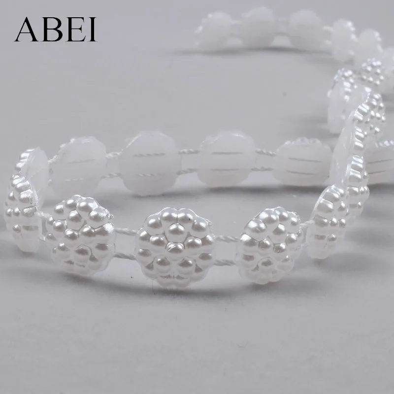 2 ярда 10 мм бусины из искусственного жемчуга хлопковая лента сделай сам Цветочная