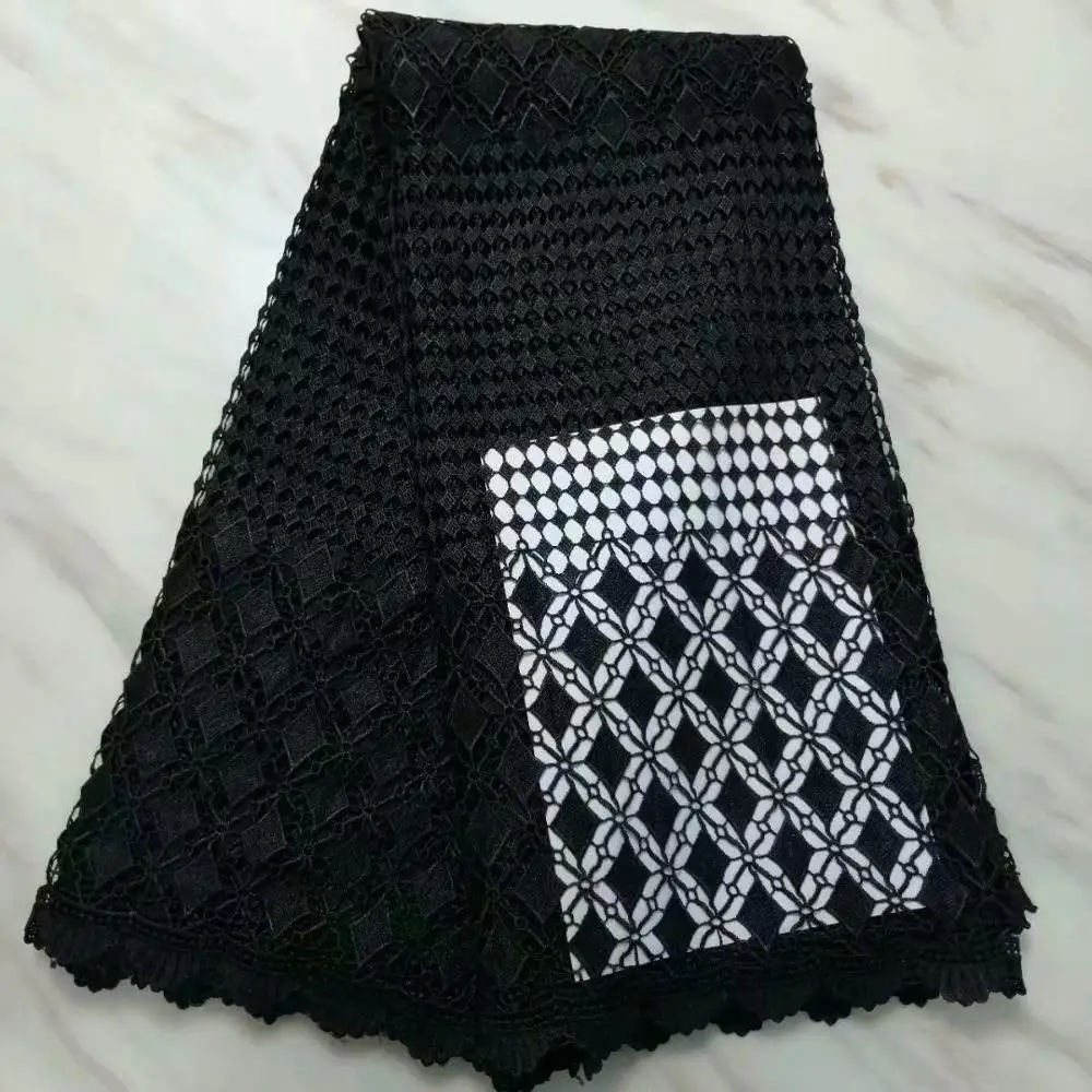 Высококачественная африканская кружевная ткань из химических нитей