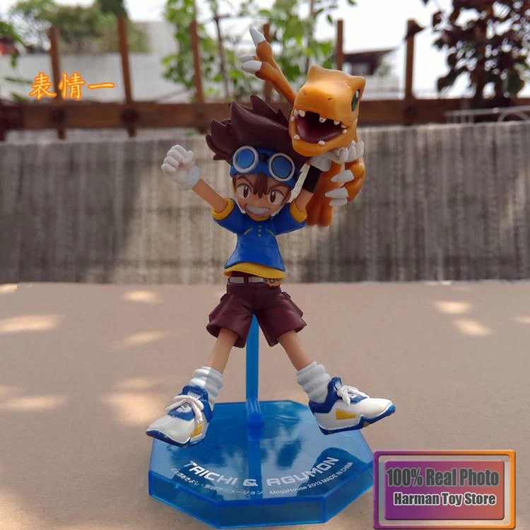 Фигурка из японского аниме Приключения Digimon 11 см YAGAMI TAICHI &amp Agumon/ишида Ямато Gabumon