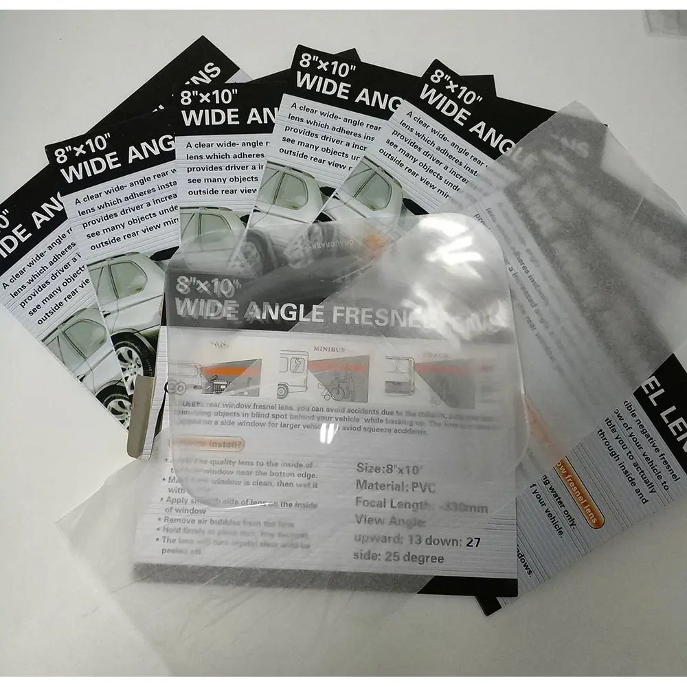 

Широкоугольная наклейка Френеля, объектив с реверсом, увеличенный угол обзора, оптическая парковка, слепая зона