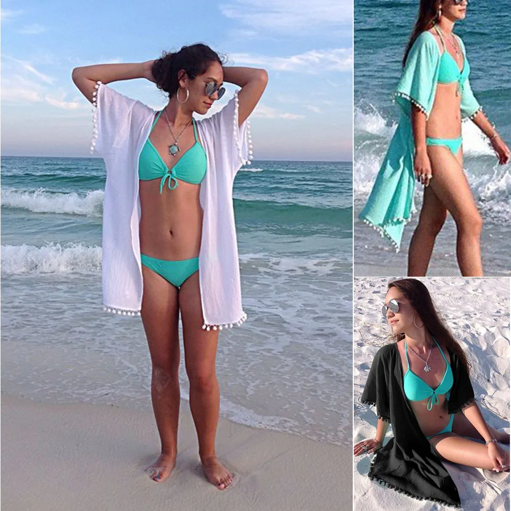 Женское летнее бикини мини платье в стиле бохо Пляжное накидка купальник женский